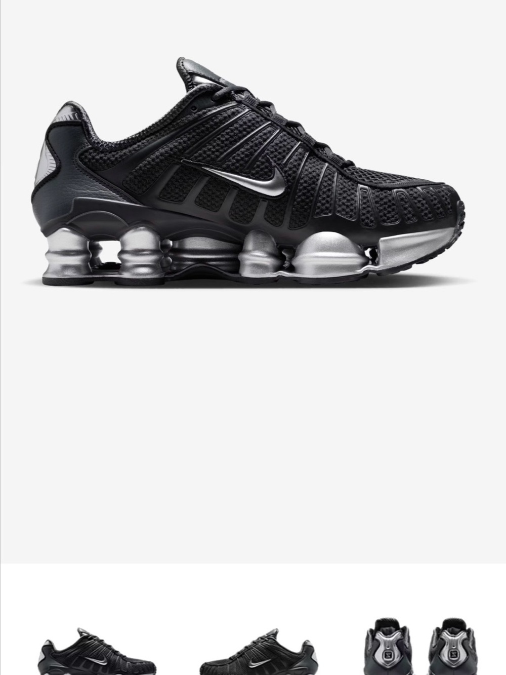 Nike Air Max NEW.  Black/Silver size 8.5